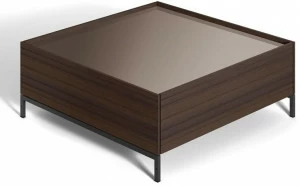 DE PADOVA Журнальный столик из дерева и стекла с отделением для хранения вещей Combi