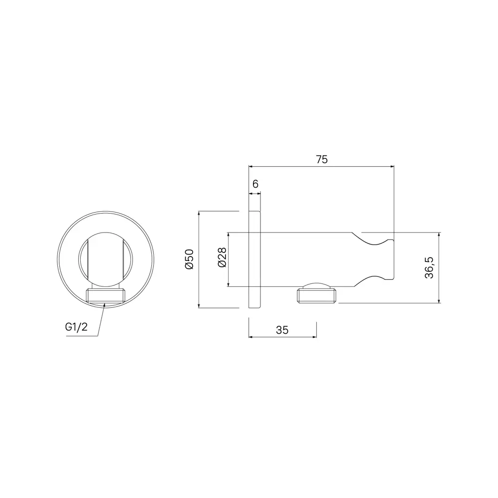 Подключение для душевого шланга Milardo Dale DALSB00M62 цвет хром STLM-2136068 - Вид №7