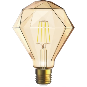 Лампа светодиодная Lexman Diamond E27 220-240 В 5 Вт янтарная 470 лм теплый белый свет