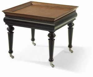 MARIONI Квадратный журнальный столик из массива дерева на колесиках Thor 02072