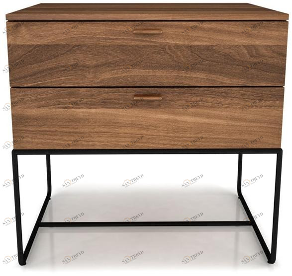 Huppé Прямоугольная тумбочка из стали и дерева с ящиками Linea 2343m - 2344m HUPPE