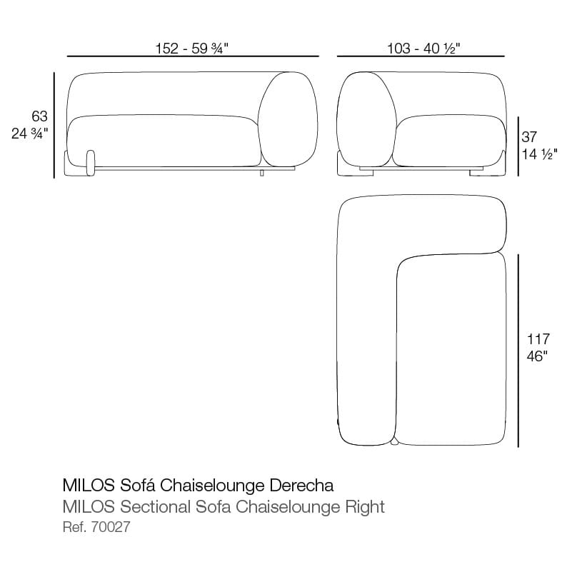Ткань сад диван Vondom Милош ARCH-00136547 - Вид №18