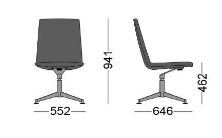 Тканевый мягкий стул для зала ожидания Sellex Swing ARCH-00029677 - Вид №2