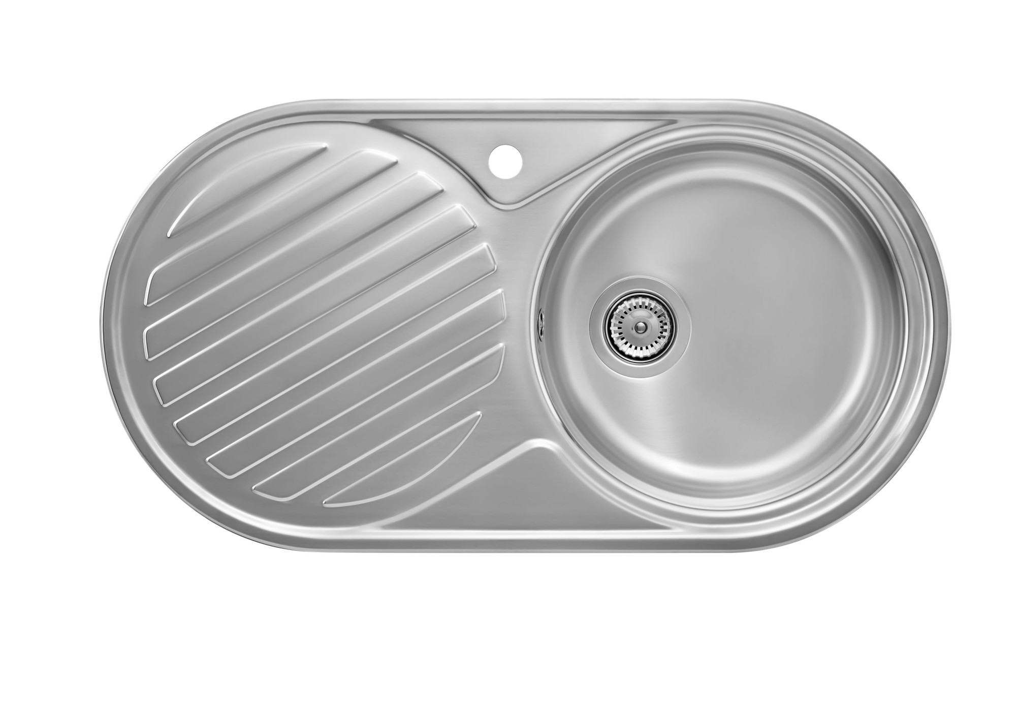 A870940901 Мойка из нержавеющей стали с одной чашей и сливом слева ROCA Duo
