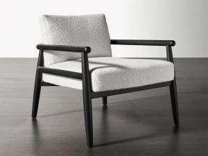 Meridiani Мягкое кресло со съемным чехлом из ткани с подлокотниками Teresa