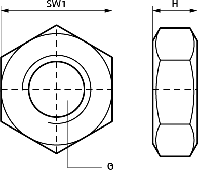 6127010 Монтажный элемент BIS Гайки шестигранные нерж WALRAVEN  - Вид №1