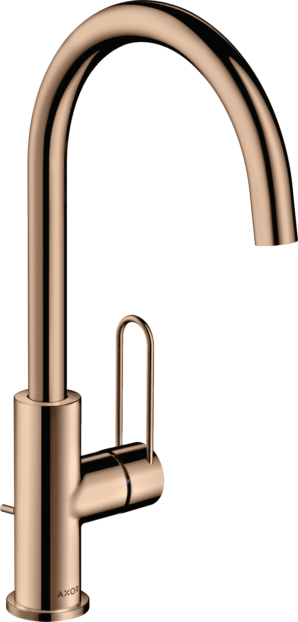 38036300 Смеситель для раковины 240, однорычажный, с петлевой ручкой и сливным гарнитуром AXOR UNO