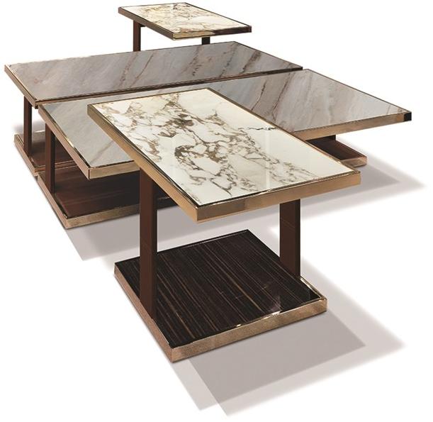 Longhi Прямоугольный мраморный журнальный столик Loveluxe Y 704 - Вид №6