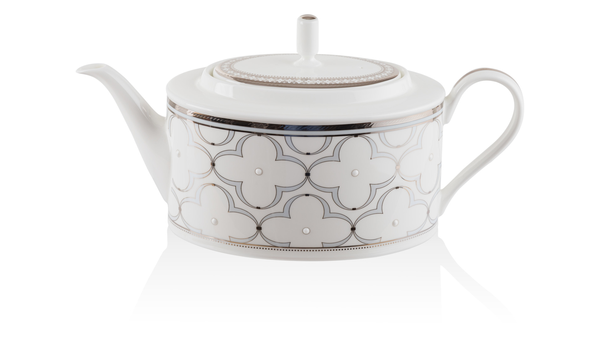 10649430 Noritake Сервиз чайный Noritake Трефолио, платиновый кант на 6 персон 20 предметов, фарфор Фарфор костяной  - Вид №1