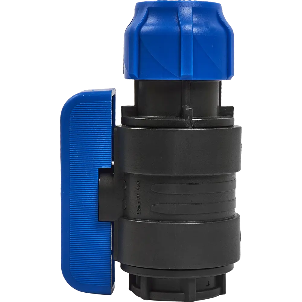 Кран шаровой прямой Valfex DN26 PN16 1"x32 ВР полипропилен ручка бабочка 83742594 STLM-2049952  - Вид №1