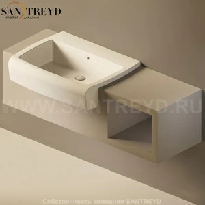 Flaminia UNA Консоль для раковины от 140 до 240 см с местом хранения серая UNA75V1.1019