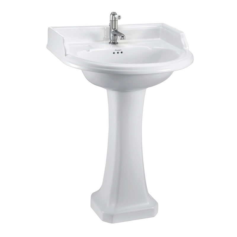 Burlington Classic Классическая круглая раковина 65 см и классическая подставка с 1 отверстием под смеситель B17 1TH P6 