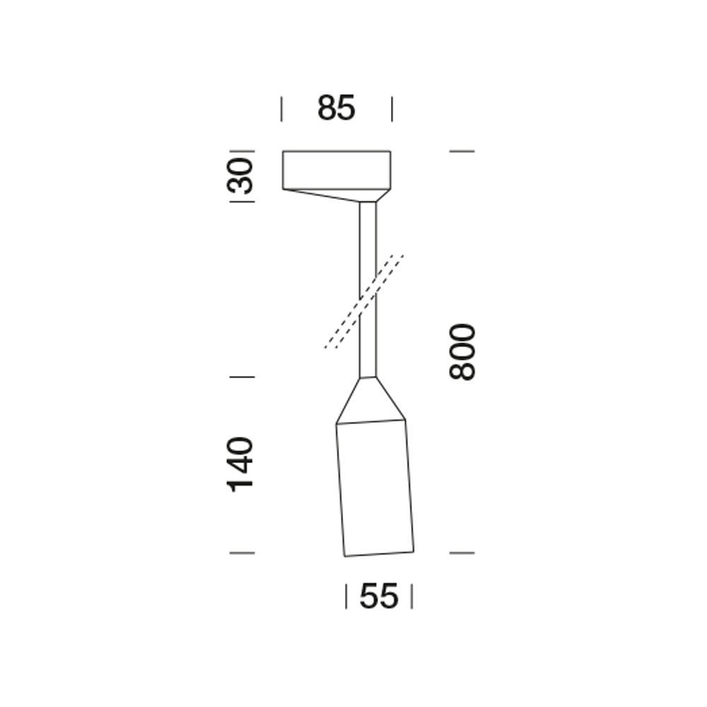 3070216 Потолочный светильник Platek FLAMINGO 2.0 Soffitto  FLAMINGO 2.0 H. 800 mm - 1 COB 3000K 76°  - Вид №8
