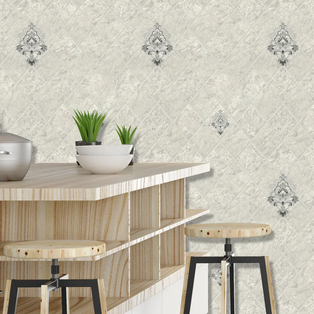 Обои виниловые Плитка серые 0.53 м 0217-5 Santreyd STLM-2182971 - Вид №2