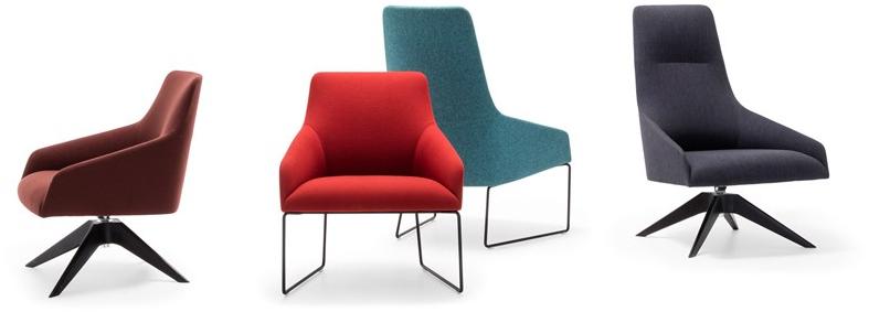 Andreu World Стул из ткани с подлокотниками Alya Bu1539 - Вид №2