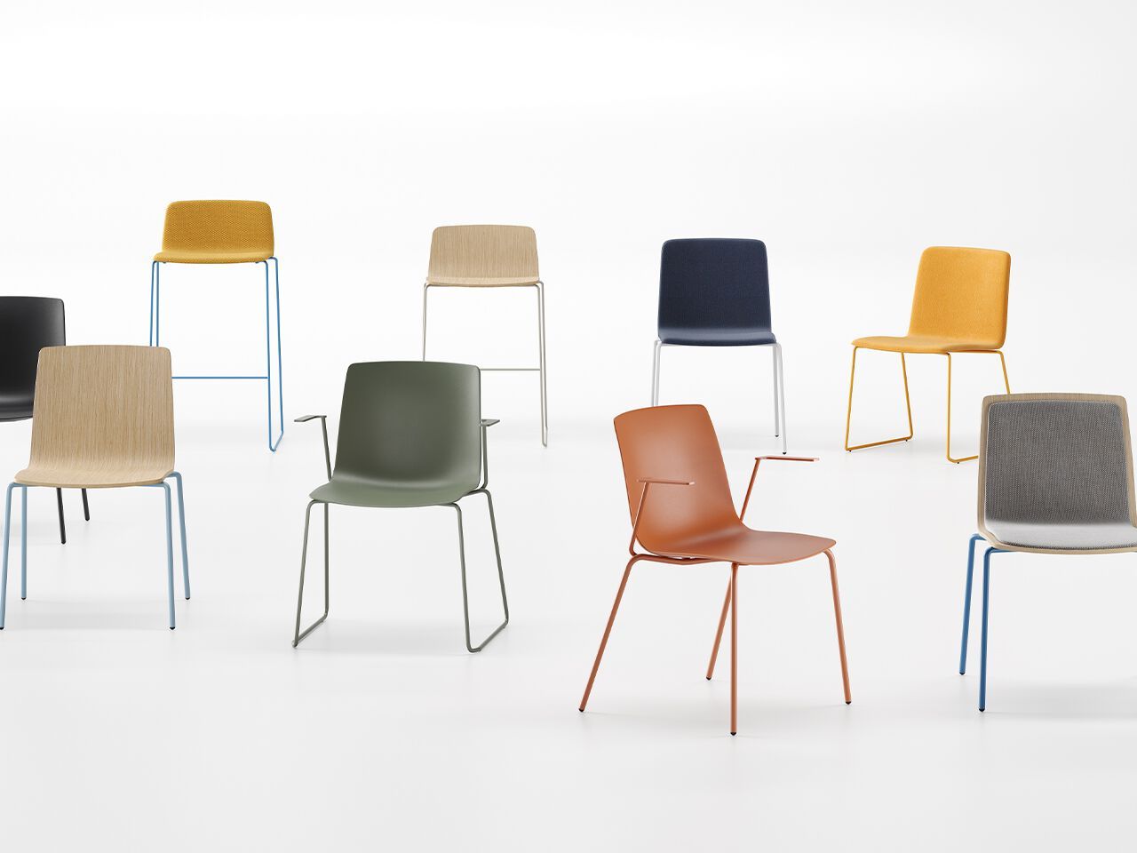 Пластиковый стул с мягким сиденьем FREZZA Yo Plastic ARCH-00126329 - Вид №1