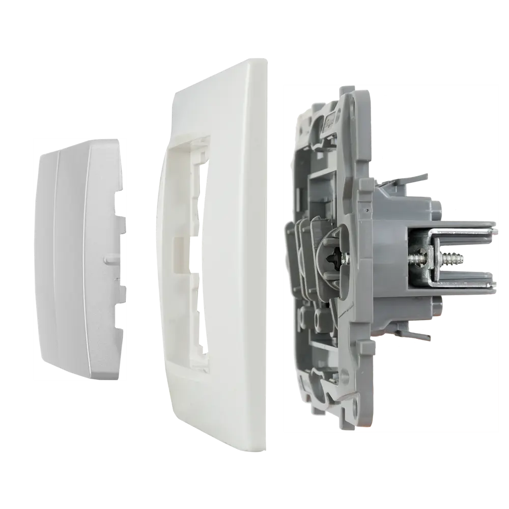 Legrand Etika: двухклавишный переключатель скрытого монтажа в алюминиевом исполнении 17356821 STLM-0008019 - Вид №6