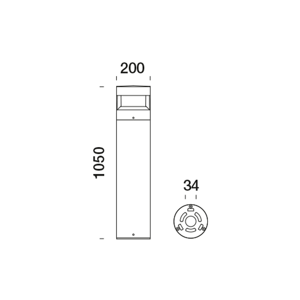 4082661 Мобильный светильник Platek MENHIR Paletto  MENHIR H. 1050 mm - 1 LED 4000K 1 Opening  - Вид №6