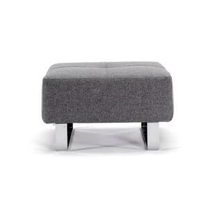 Пуф Supremax Deluxe Excess с хромированными ножками, серый