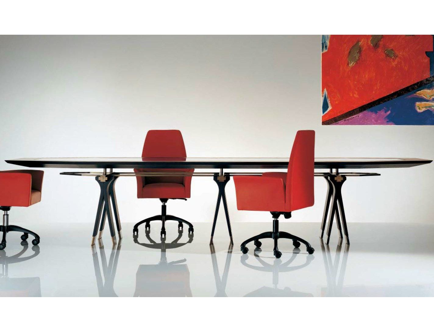 Овальный стол из дерева и стекла OAK дорожки ARCH-00088202 - Вид №1