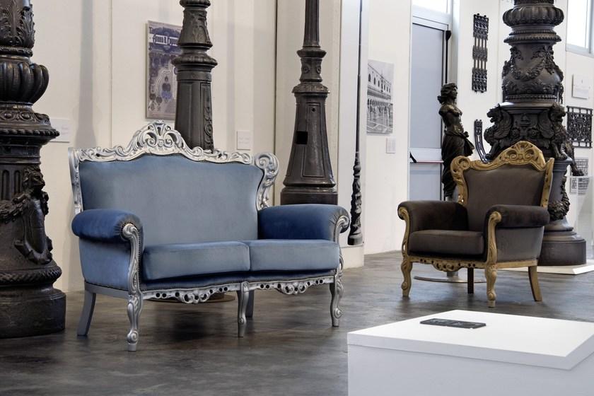 Domingo Salotti 3-х местный кожаный диван с обивкой Barokko sun-id-1448003 - Вид №1