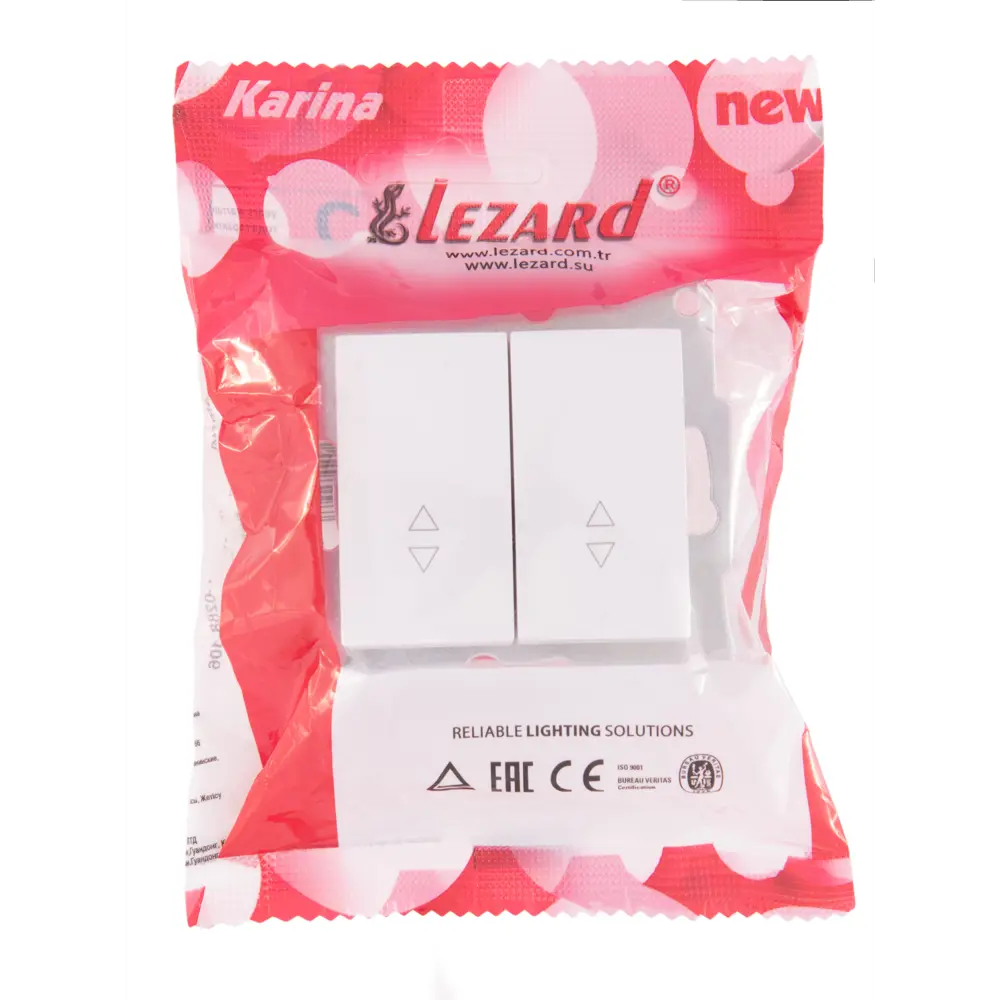 Выключатель проходной Lezard Karina 2 клавиши цвет белый 84410669 STLM-2187428 - Вид №4