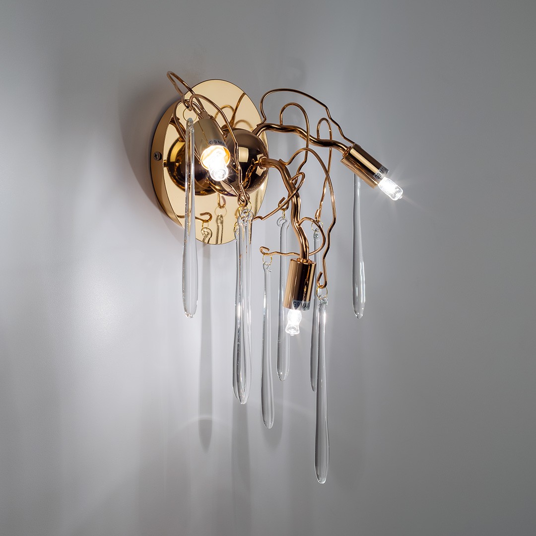 Frezia Light 1005/3 AB золотое бра с 9 подвесками 117644 - Вид №1