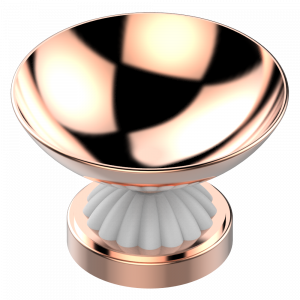 A8S-544 Мыльница на подставке, диаметр : 100 мм Thg-paris Vogue с лазуритом Розовое золото