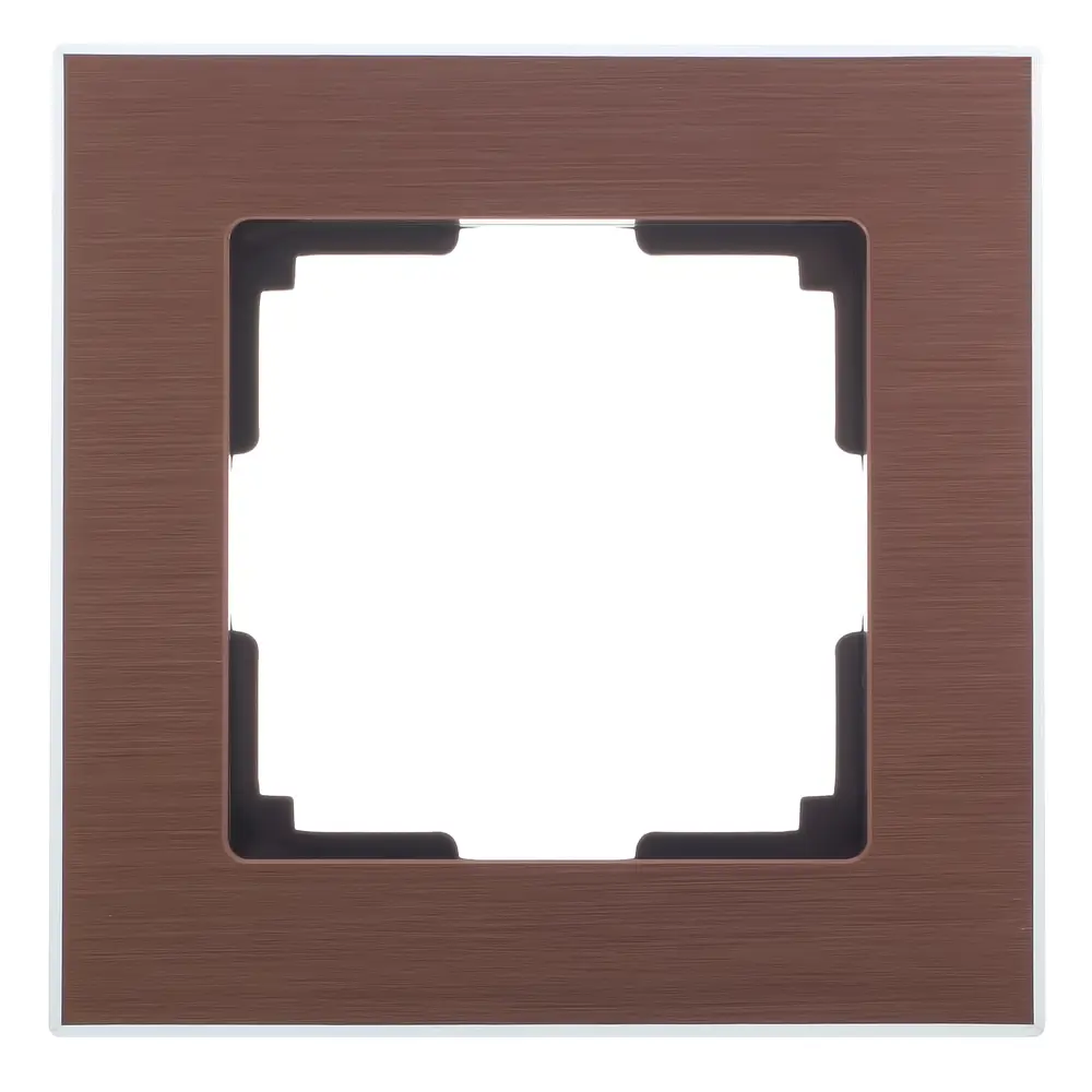Рамка для розеток и выключателей Werkel Aluminium 1 пост цвет коричневый STLM-2162362