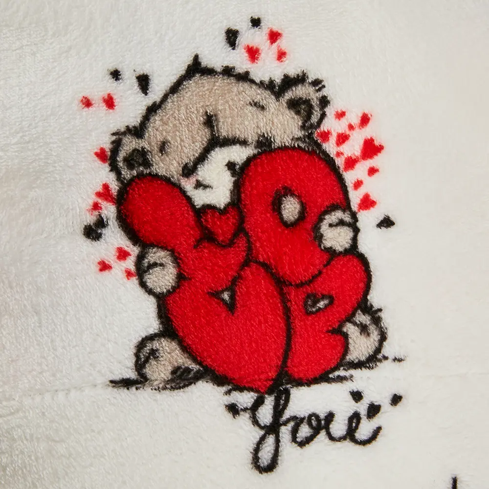 Плед Teddy Love 150x200 см фланель цвет белый Ardenza STLM-2106056 - Вид №1