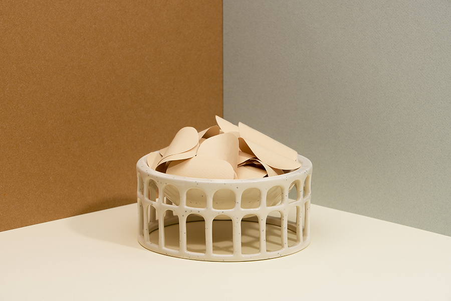 Миска сервировочная керамическая Hestia белая Doiy DYHESBOWH - Вид №2