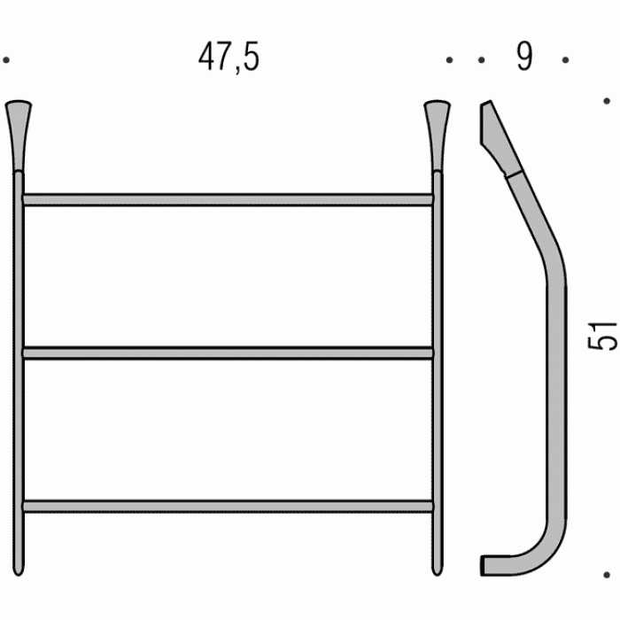 B2889 Полотенцедержатель-лесенка COLOMBO LAND Colombo Design - Вид №1