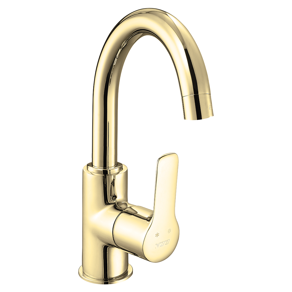 102808953  Смеситель для раковины Luna Swan Spout - Gold Look Eca  - Вид №1
