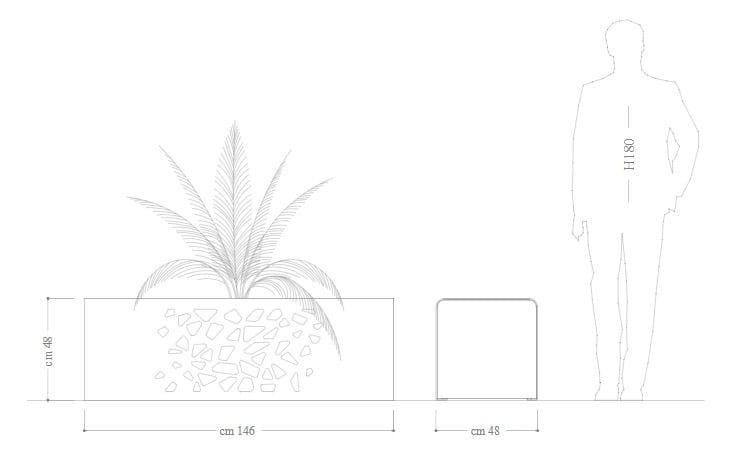 Плантатор из оцинкованной стали DIMCAR ARCH-00065807 - Вид №1