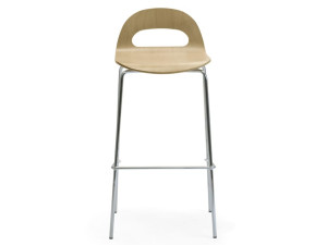 Стул из шпона и стали со спинкой