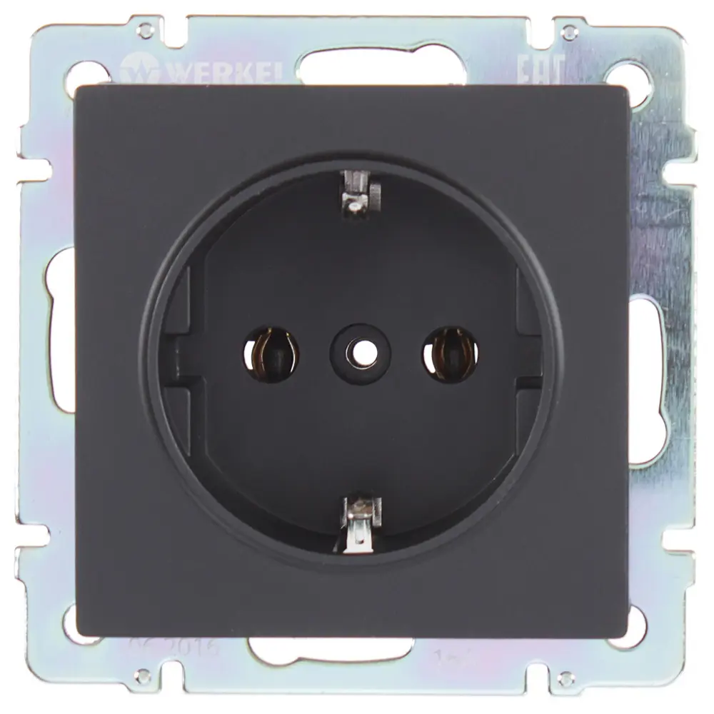 Розетка встраиваемая WERKEL с заземлением для скрытого монтажа 17784008