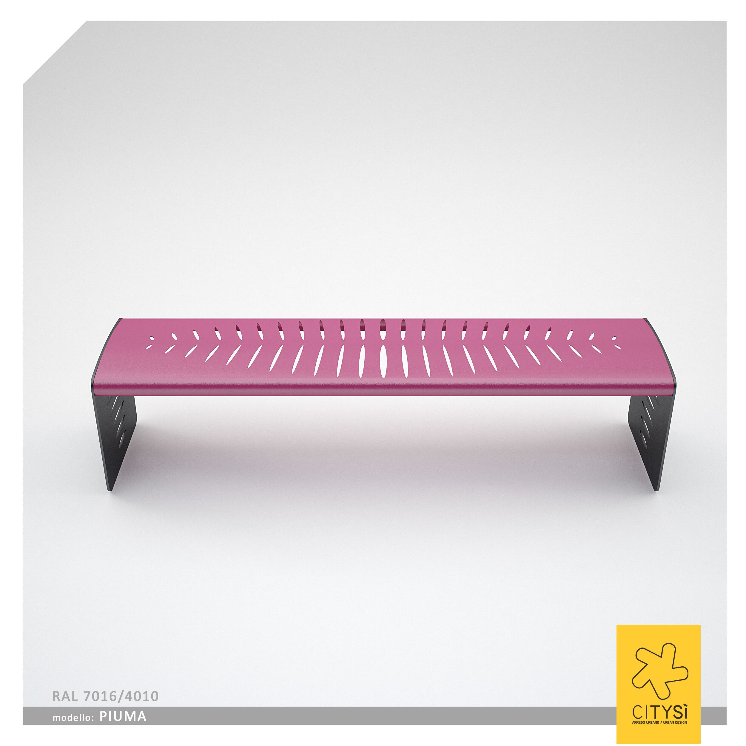 Стальная скамья без спинки CITYSì перо ARCH-00100729 - Вид №1