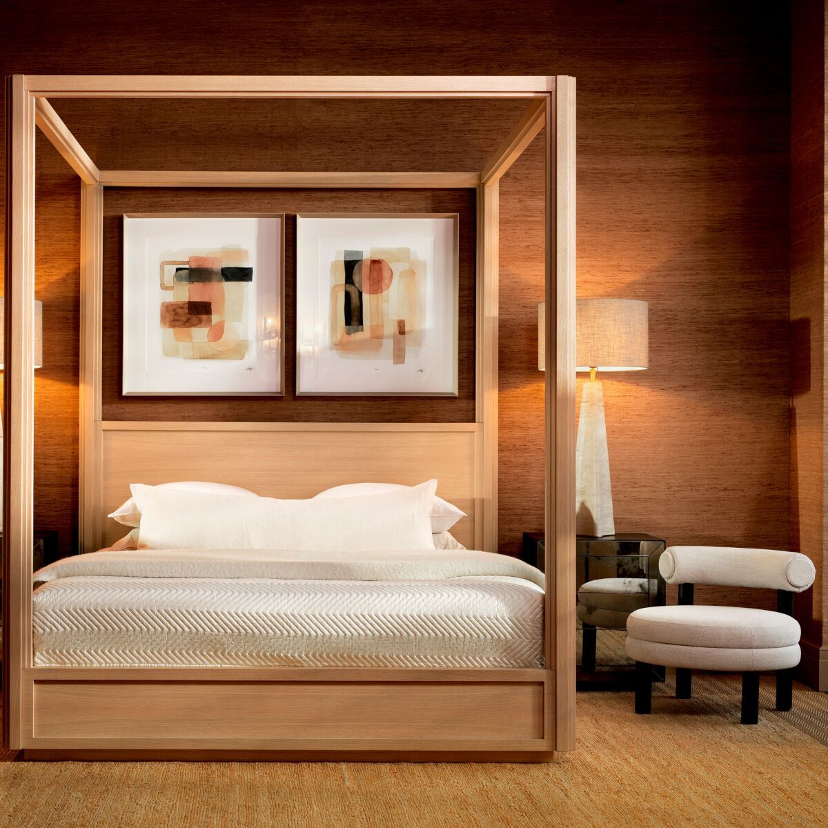 Тканевое кресло без подлокотников с мягким сиденьем Eichholtz Zoey ARCH-00151555 - Вид №1