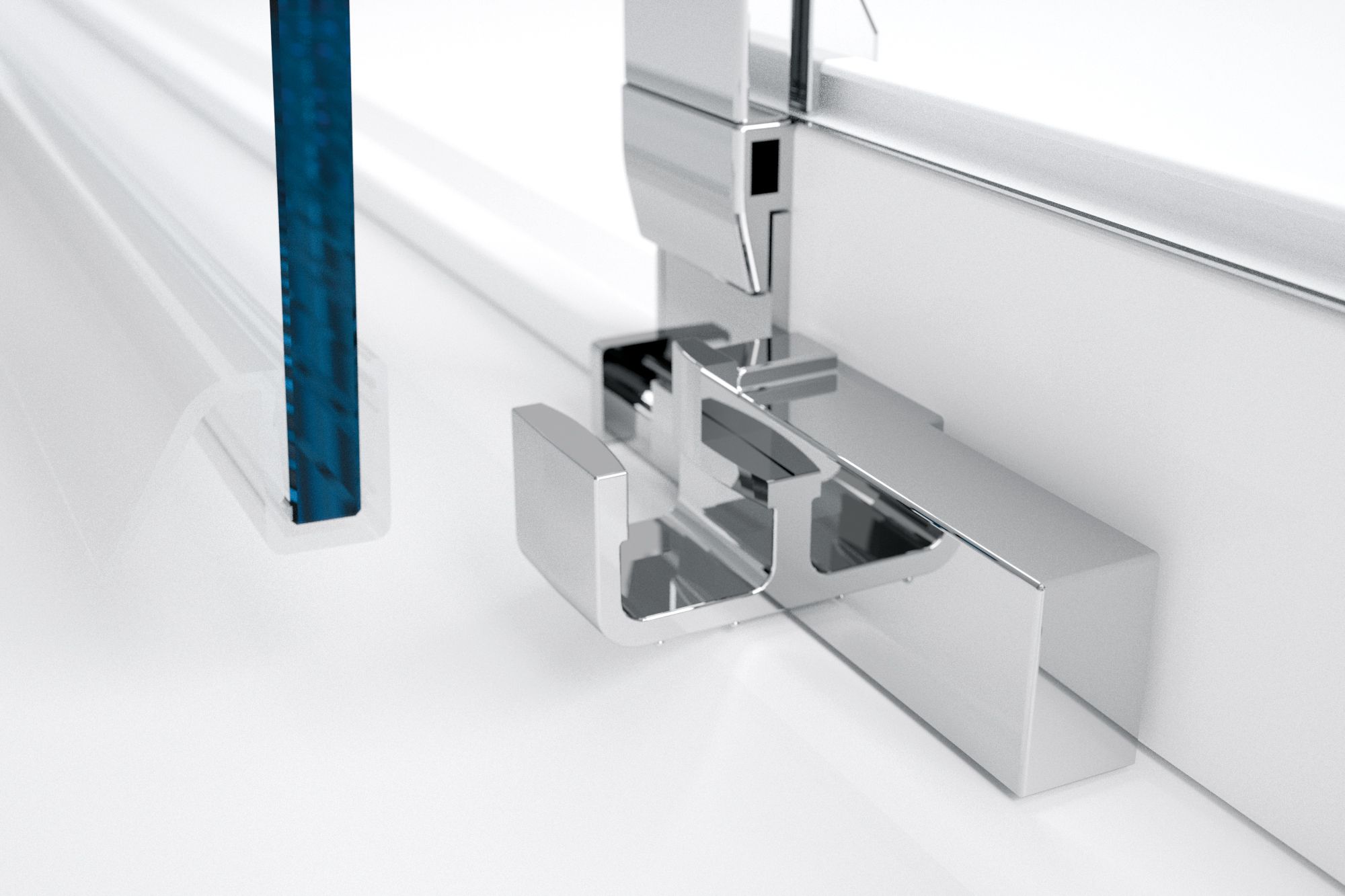 Угловая душевая кабина с распашной дверью Novellini Lunes ARCH-00086056 - Вид №3