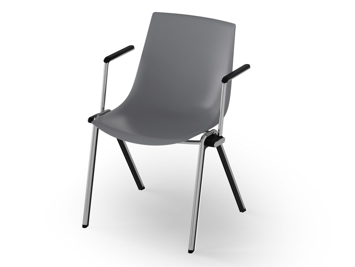 Пластиковый стул с подлокотниками SCHNEEWEISS interior Blaq ARCH-00068938 - Вид №3