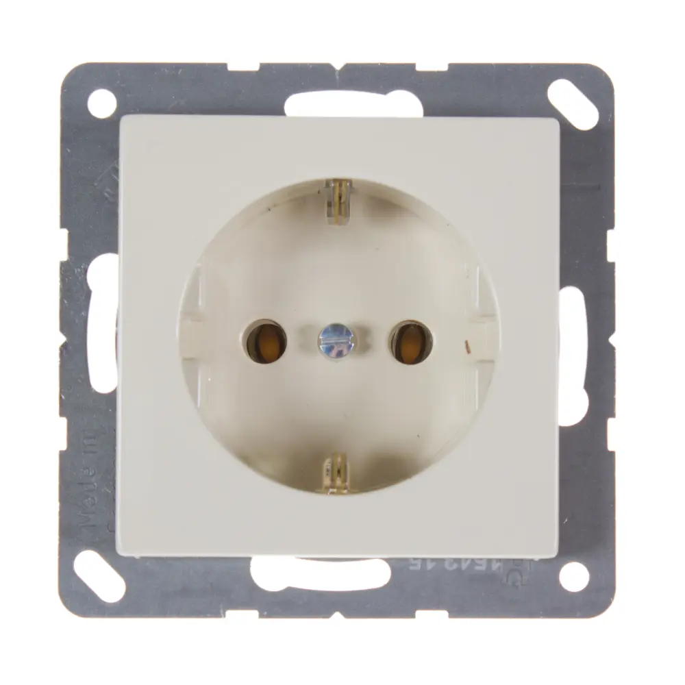 Розетка Jung EcoProfi с заземлением цвет бежевый STLM-2137981 - Вид №1