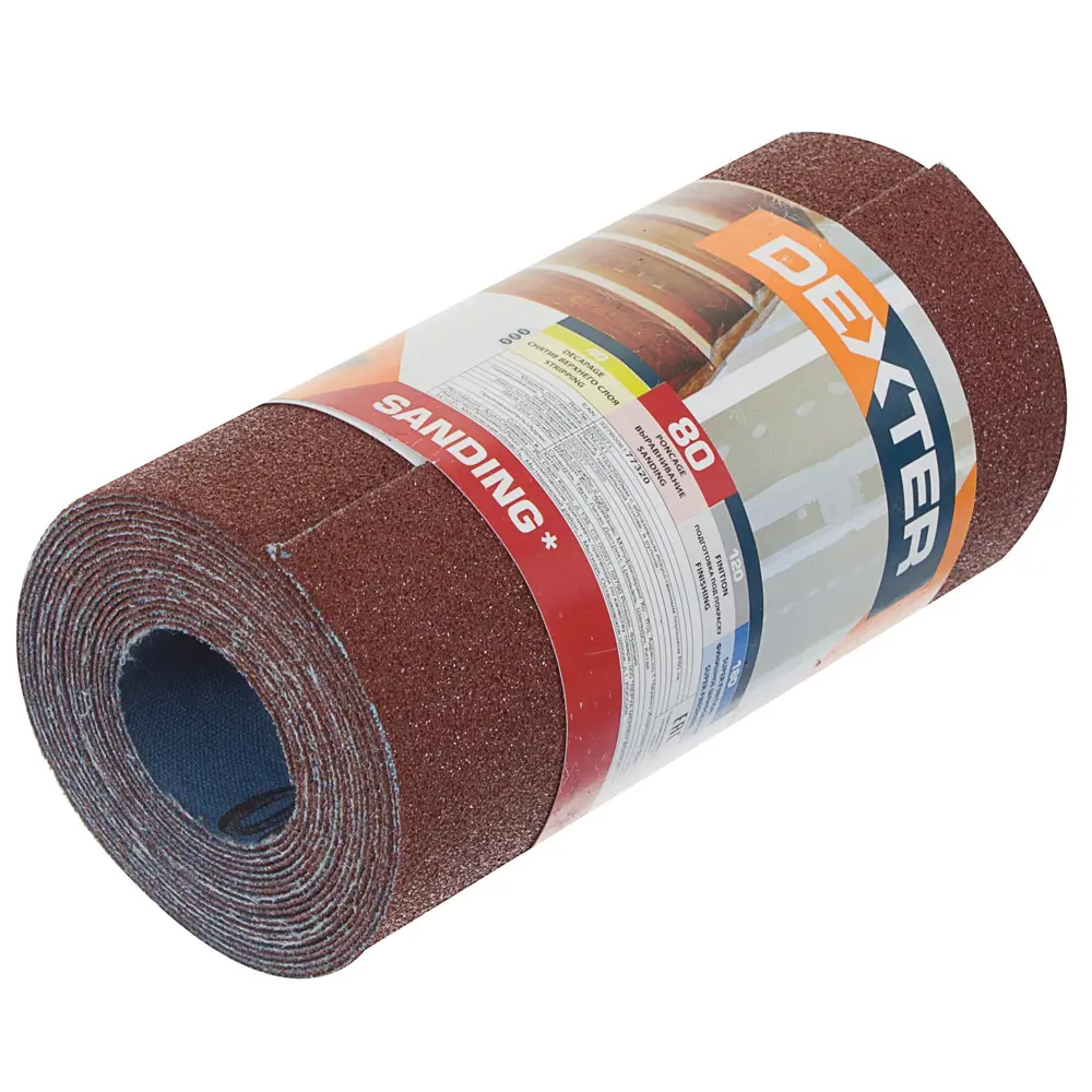 Абразивный рулон Dexter P80 для шлифовки дерева 2500×115 мм 18783859 STLM-0012672 - Вид №2