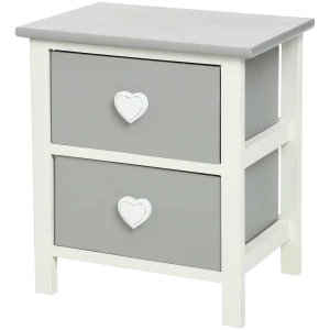 Тумба с 2 ящиками 37х27х41 см цвет серый