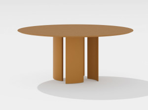 Круглый садовый стол из миномета