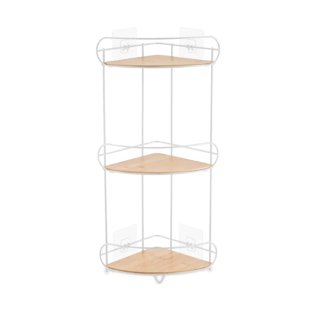 Полка для душа Lemer Nice угловая 3 яруса цвет белый/бежевый STLM-2122932