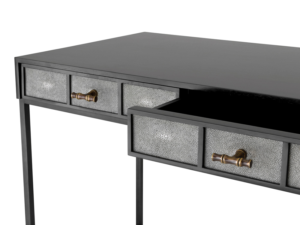 Письменный стол с ящиками с отделкой латунь Paco от Eichholtz EICHHOLTZ  246525 Серый;черный  - Вид №3