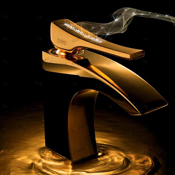 Однорычажный смеситель для раковины с клапаном клик- клак 59.004M MAIER SKIP DIAMOND 59004M