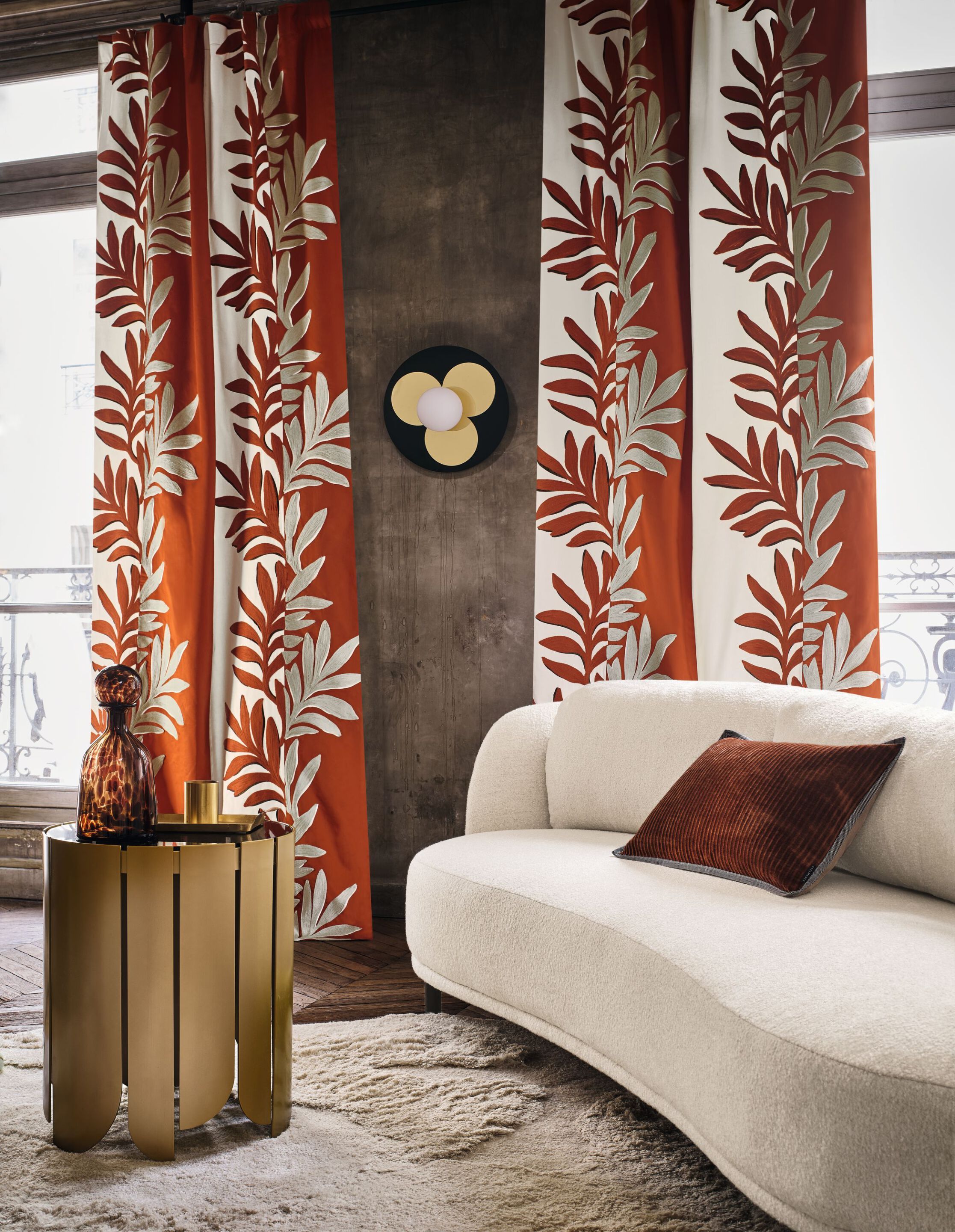 Однотонная ткань букле Casamance фантазия ARCH-00005008 - Вид №3