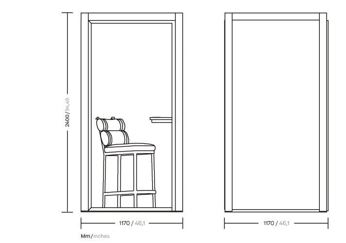 Одноместный акустическая офисная кабина Kettal Телефонная будка ARCH-00032133 - Вид №13