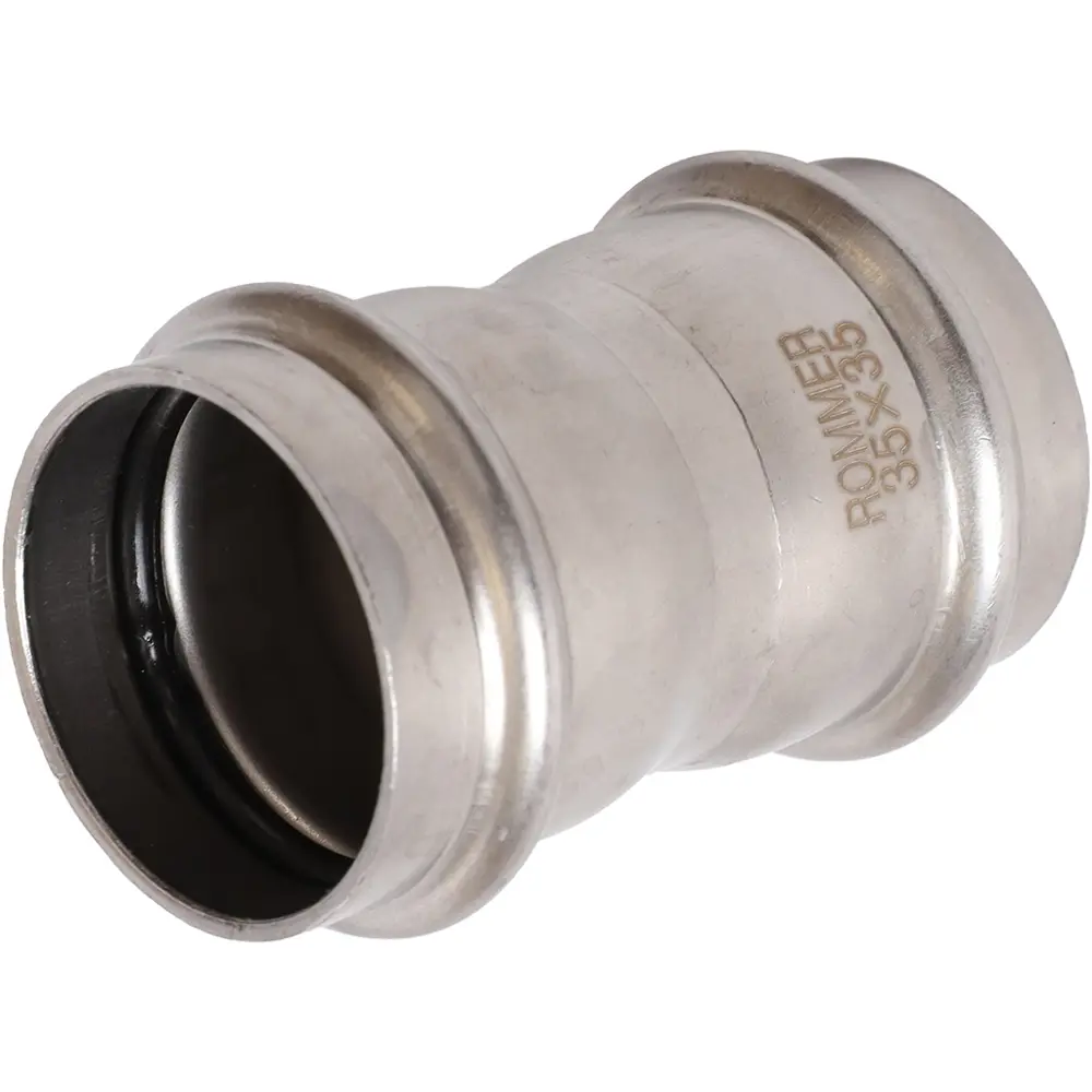 Муфта равнопроходная Rommer 35 мм ВПр нержавеющая сталь STLM-2086441